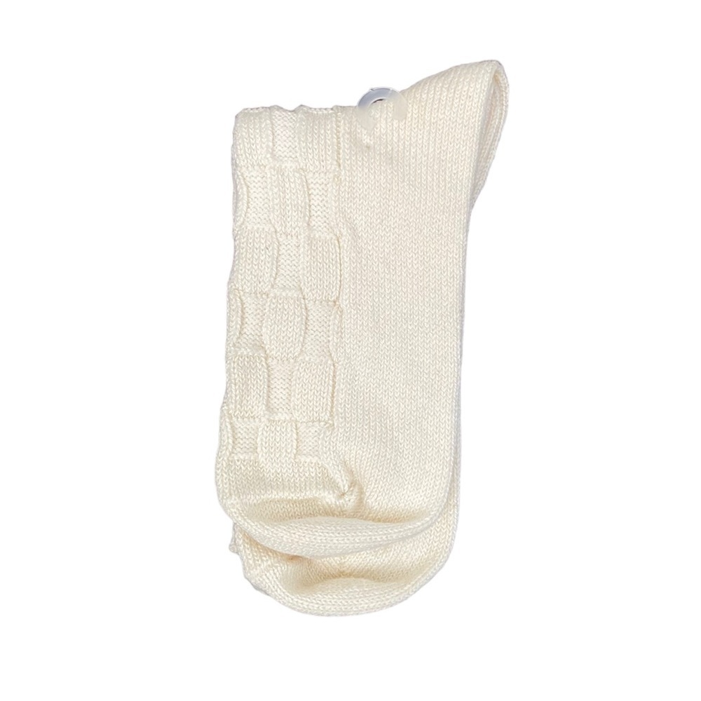 Christian Dior Vintage Ivory Waffle Knit Socks - Picture 5 of 7